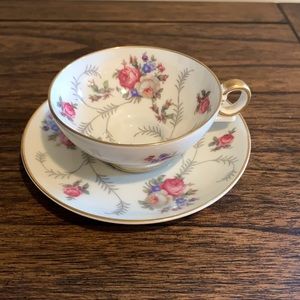 Vintage Hertel Jacob Child Demitasse Teacup Saucer